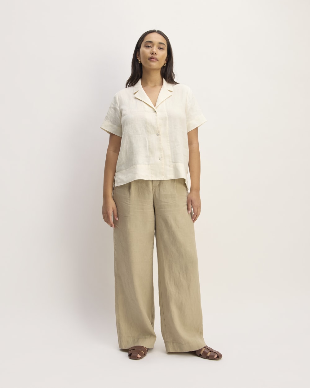 The Notch Shirt in Linen | Bone